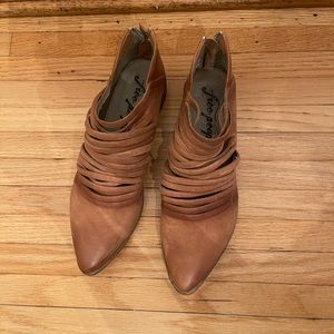 Free People Lost Valley brown ankle booties